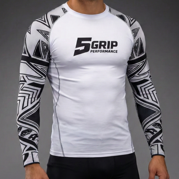 Rashguard blanc manches longues 