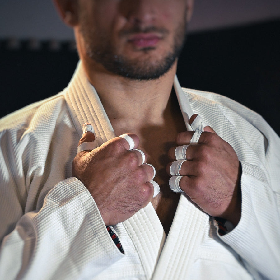 straps doigts pour le judo blanc 